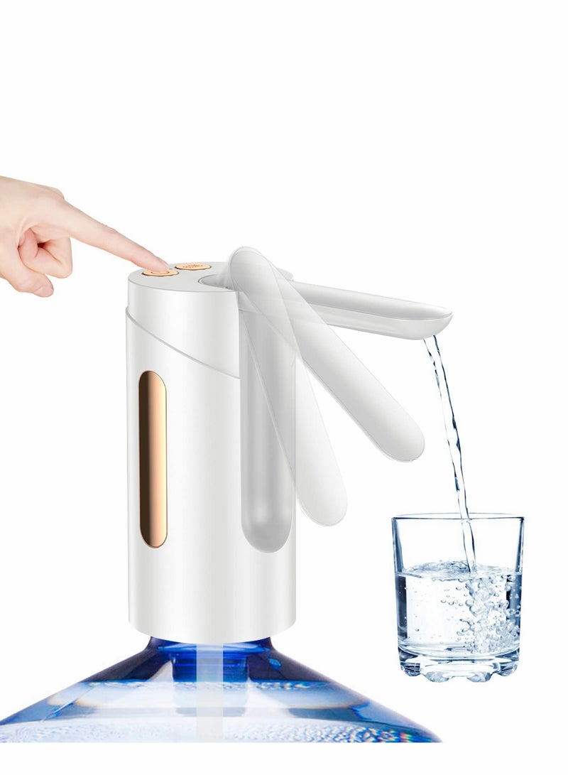 Water Bottle Dispenser, Foldable Electric, USB Charging Automatic Drinking Jug Pump for Universal 1-5 Gallon, Camping Kitchen Home Office