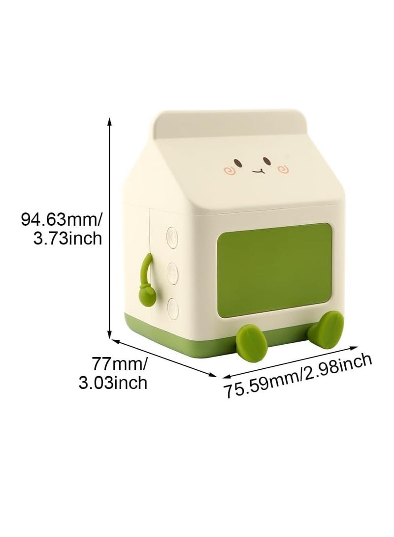 Kids Alarm Clock, Digital Alarm Clock for Bedrooms,   Milk Box Shape Clock Children Wake Up Clock,5 Minute Alarm, Rechargeable Alarm Clock for Bedroom Room Decor Birthday Gift