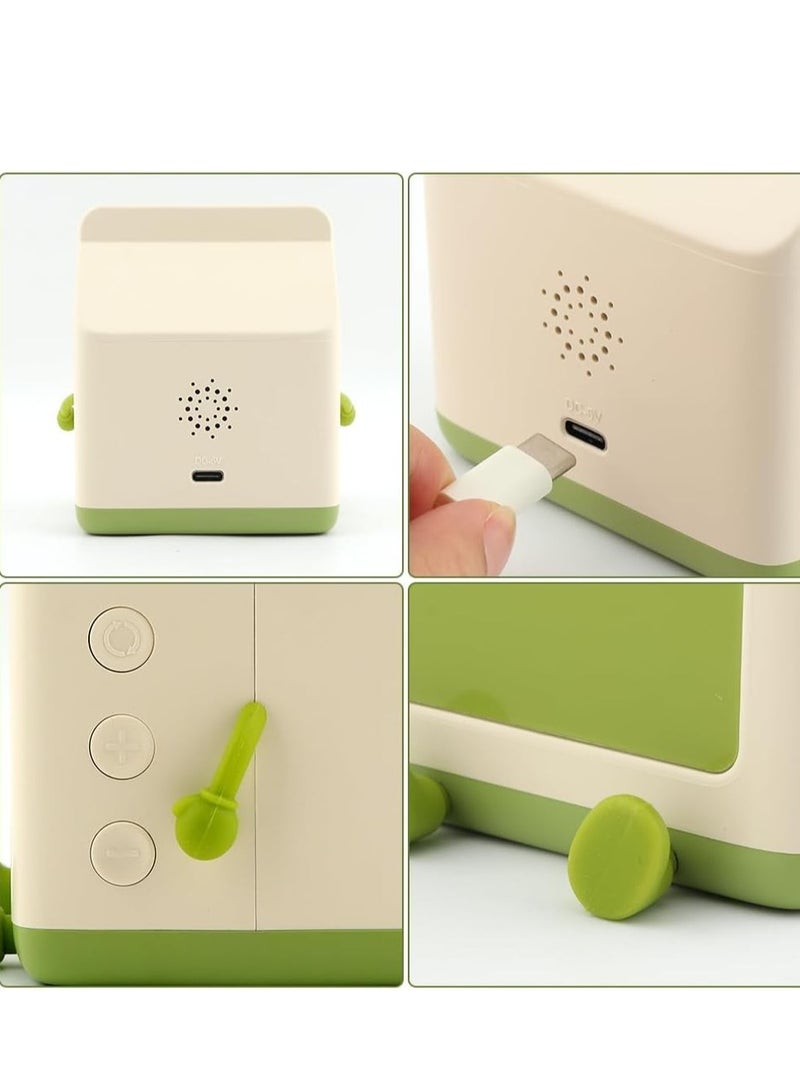 Kids Alarm Clock, Digital Alarm Clock for Bedrooms,   Milk Box Shape Clock Children Wake Up Clock,5 Minute Alarm, Rechargeable Alarm Clock for Bedroom Room Decor Birthday Gift