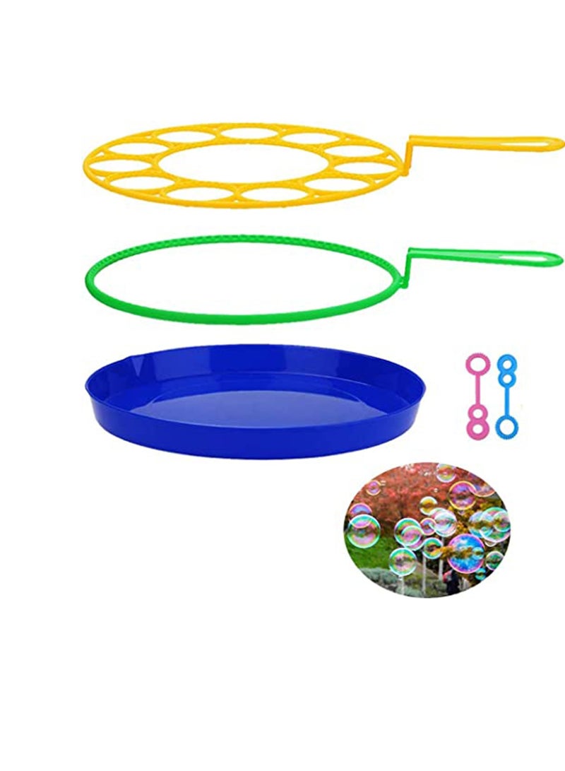 Bubble Wand, 3 piece set Contain Small/Big/Giant Bubble Wand Fun Bubbler with Tray Bulk, Suitable for Outdoor Play /Birthday Parties, Suitable for People of All Gges（12 small bubble stick）
