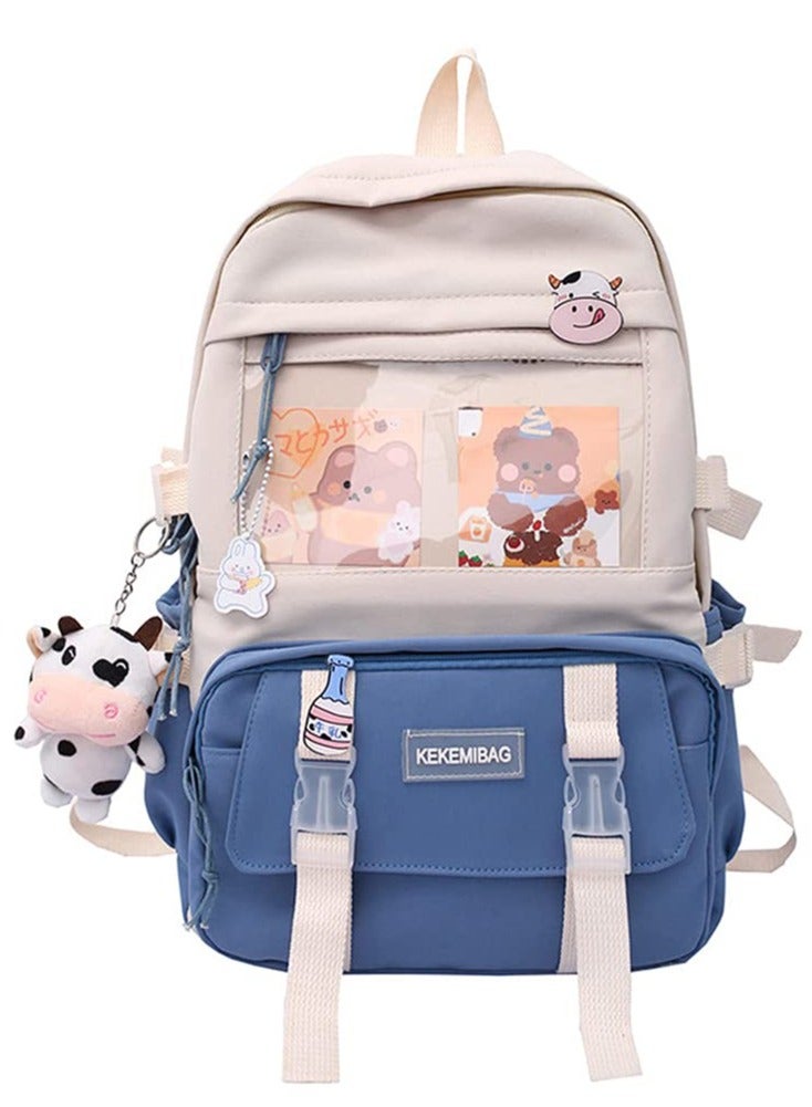 Student Kawaii Backpacks For Teen Girls, Fashion   Bookbag, Kawaii Backpack with Kawaii Pin and Accessories,   Kawaii Backpack for School (1 pendant)…