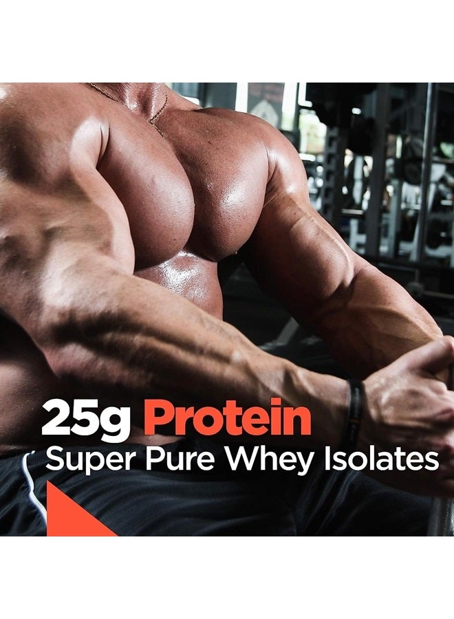 Rule 1 R1 Protein, Chocolate Fudge - 2.01 lbs Powder - 25g Whey Isolate & Hydrolysate + 6g BCAAs - 29 Servings