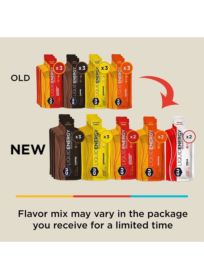 Energy Liquid Energy Gel With Complex Carbohydrates, Vegan, Gluten-Free and Dairy-Free On-the-Go Energy for Any Workout, 12-Count, Assorted Flavors