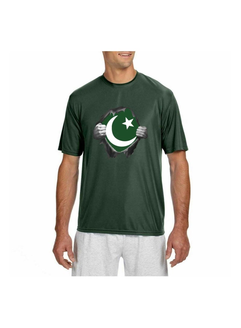 Pakistan Unisex Sports Green Jersey - T-shirt, Drawstring Bag, Cap, and Scarf - Perfect for Pakistan Cricket Fans and Cricket Lovers