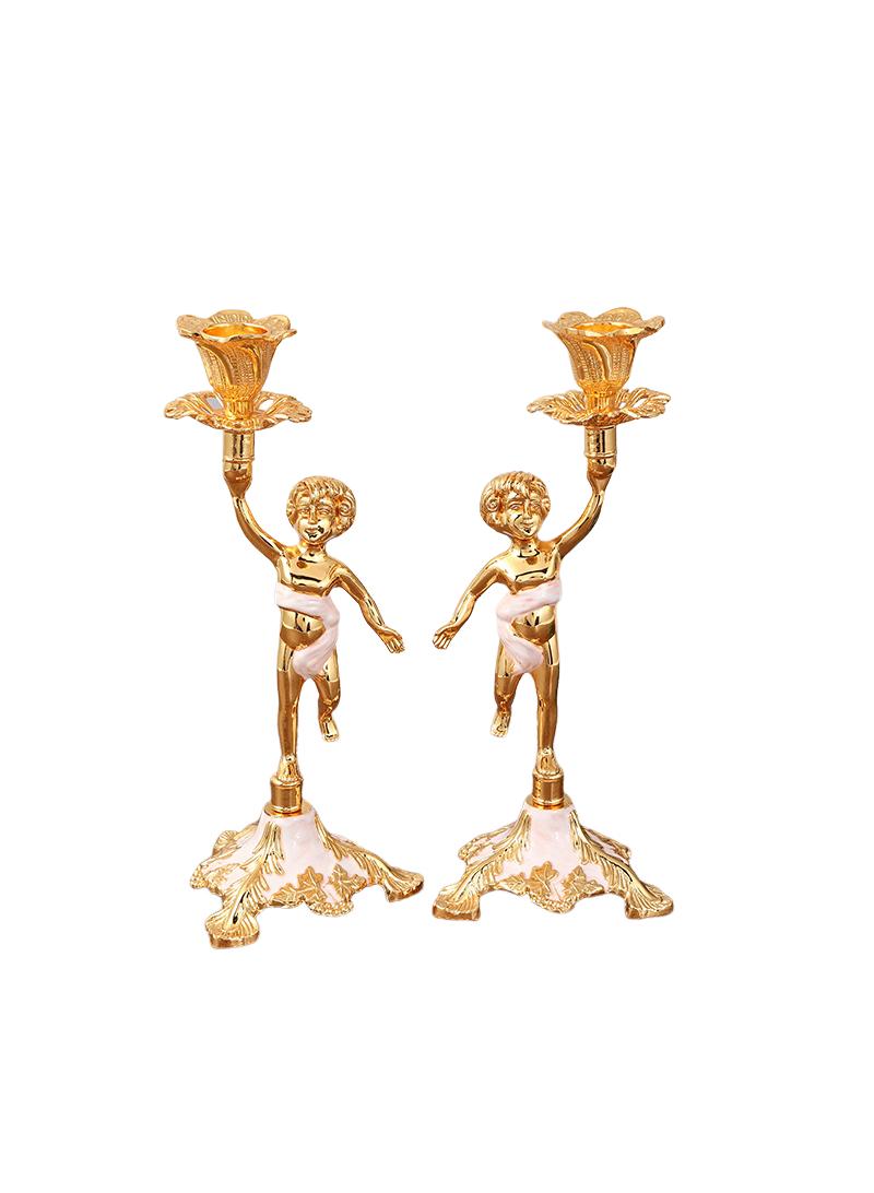 Children'S Lighting Decoration With A Torch Candlestick Exquisite Tabletop Decorative Candlestick Ornaments