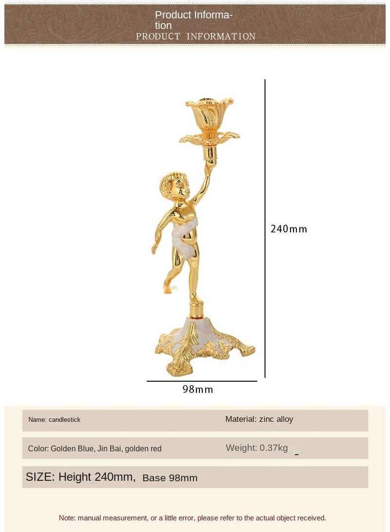 Children'S Lighting Decoration With A Torch Candlestick Exquisite Tabletop Decorative Candlestick Ornaments