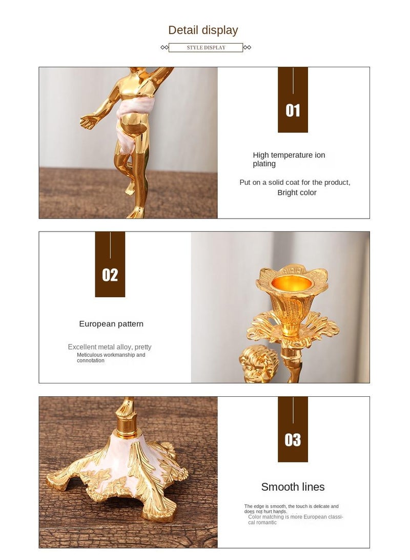 Children'S Lighting Decoration With A Torch Candlestick Exquisite Tabletop Decorative Candlestick Ornaments