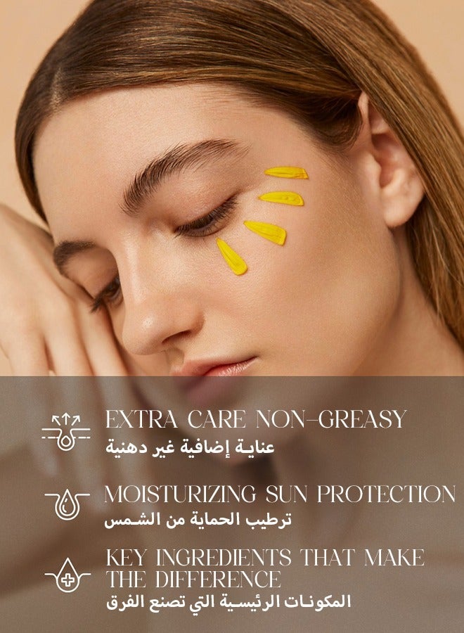 Water Resistant and Non-Greasy Sunscreen Lotion With Broad Spectrum, Nicotinamide Face & Body Sunscreen SPF 60, UVA & UVB Protection, Whitening,Lightweight & Fast-absorbing,30g+40g