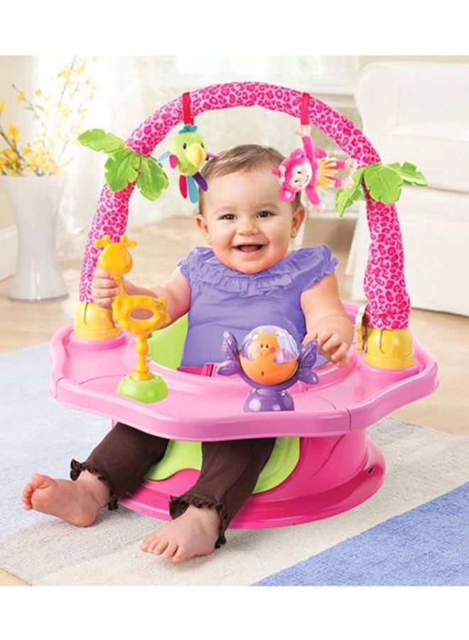 3-Stage Deluxe 360 Degree Rotational Super Seat With 6 Playful Toys, Island, Pink/Green - SI/13306