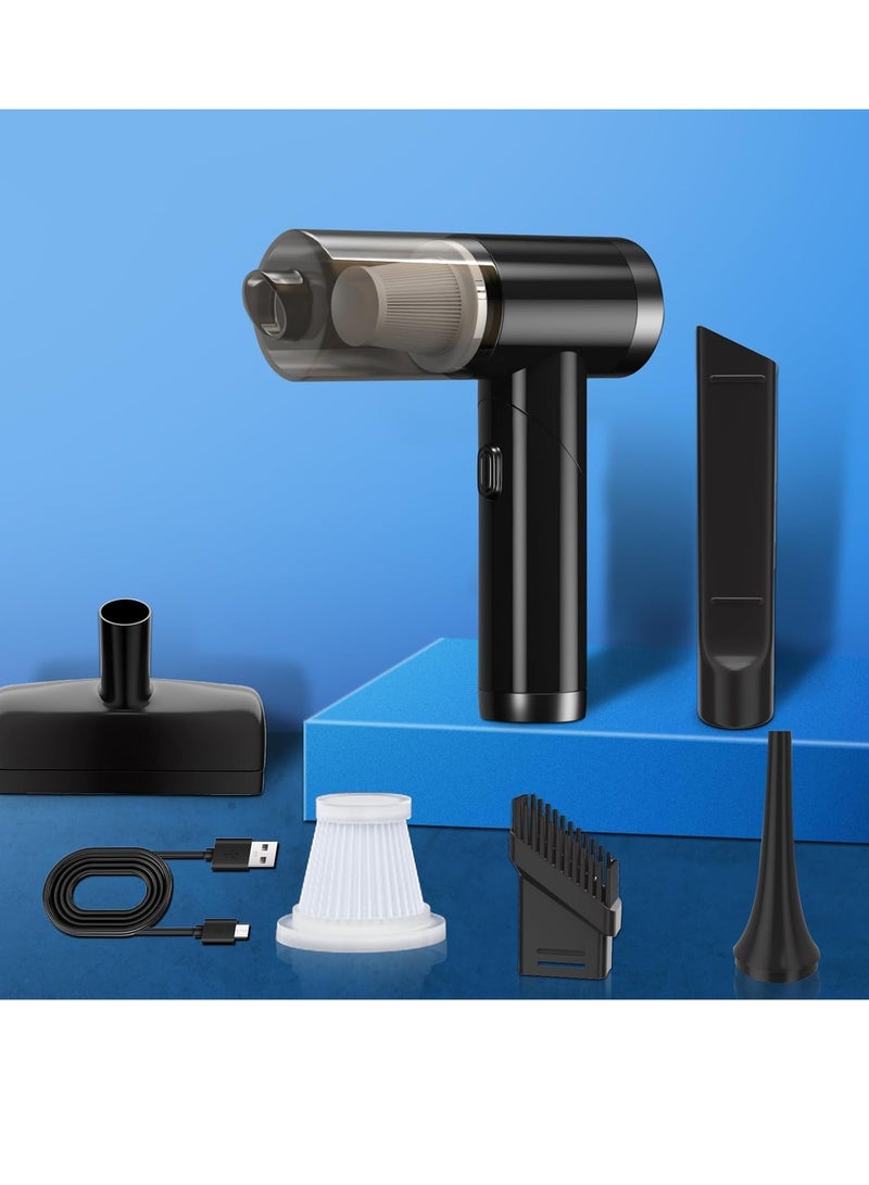 2 in 1 Cordless Handheld Vacuum Cleaner and Air Duster, 8Kpa Foldable Mini Vacuum Rechargeable 52000RPM Air Duster Car Vacuum Portable Keyboard Cleaner Air Blower for Computer/Car/House