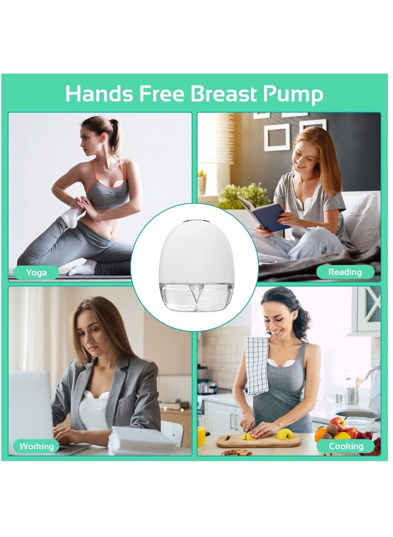 Wearable Breast Pump Hands Free, Portable Electric Double Breast Pump With 4 Modes And 9 Levels Adjustable Painless Strong Suction Power, LCD Display, Low Noise And Memory Function, 16-24mm, 1 Pack