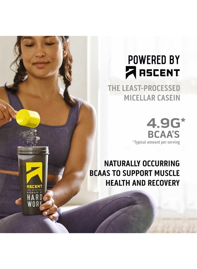 Casein Protein Powder - 25g Micellar Casein Powder with Zero Artificial Flavors & Sweeteners, Gluten-Free, No Added Sugar, 4.9g BCAA, 2.2g Leucine - Vanilla Bean, 2 Pounds