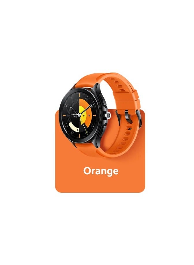 Watch Orange Fluororubber Strap | Compatible With Watch 2 , Watch 2Pro, Watch S3, Watch S1 Pro, Watch S1, Watch S1 Active Orange