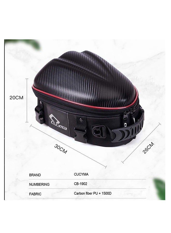 Motorcycle Wear Resistant Rear Seat Backpack | Rider Tail Bag Black,1 PC