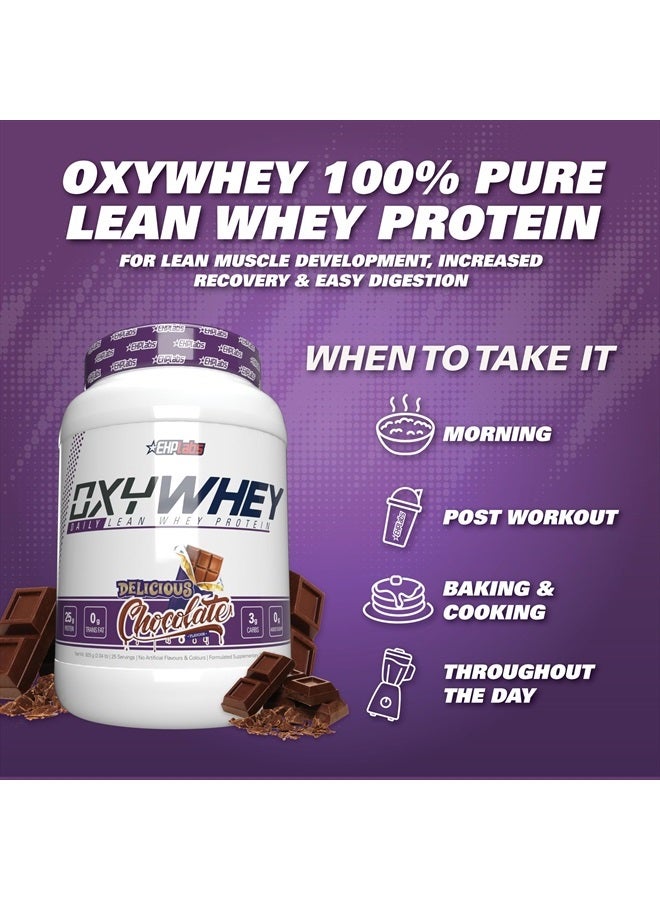 EHPlabs OxyWhey Whey Protein Isolate Powder - 25g of Whey Isolate Protein Powder, Meal Replacement Shake, Sugar Free Protein Powder - 25 Serves (Delicious Chocolate)