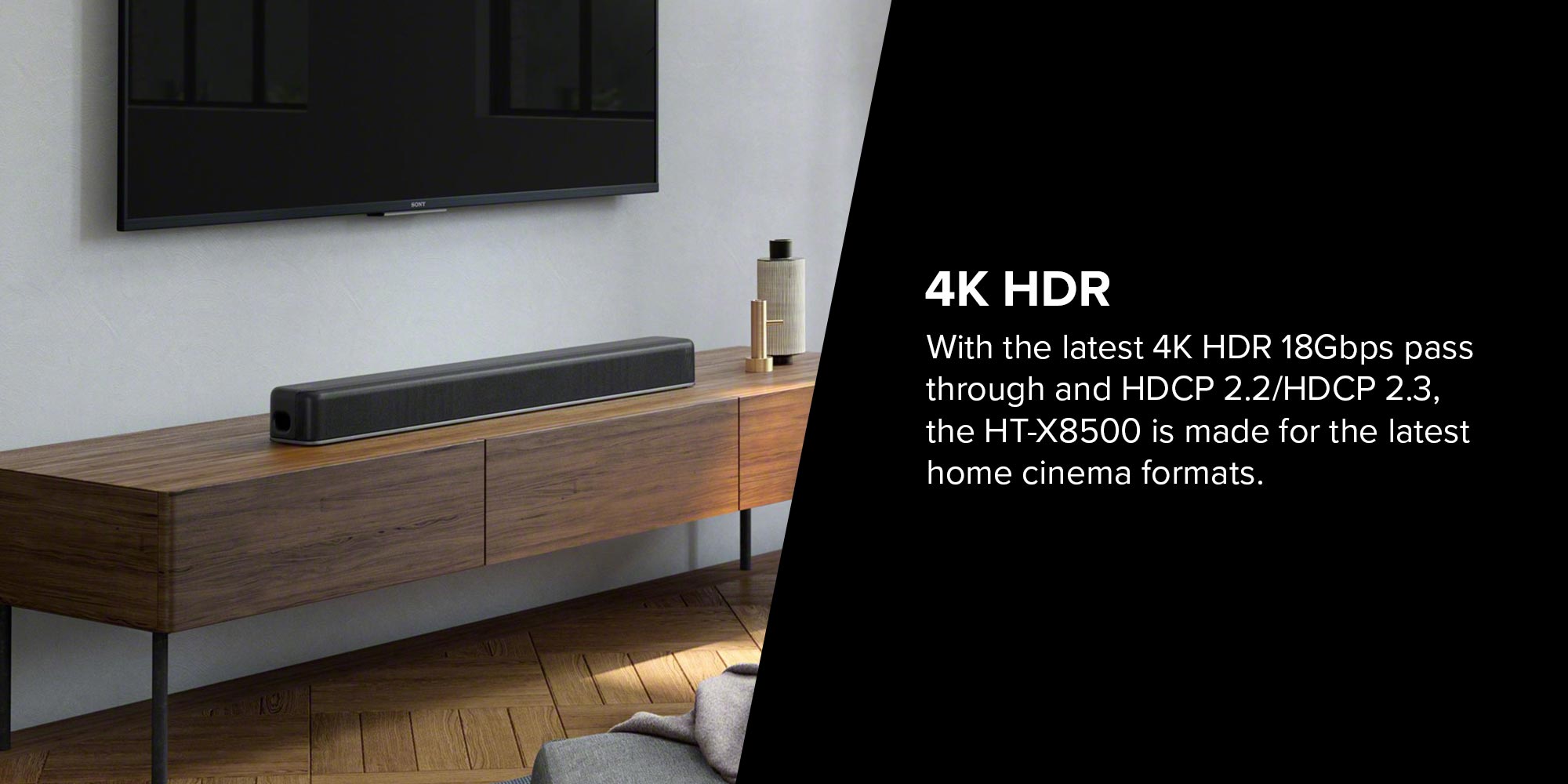 Dolby Atmos Single Soundbar HTX8500 Black