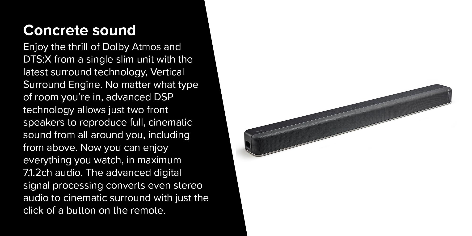 Dolby Atmos Single Soundbar HTX8500 Black
