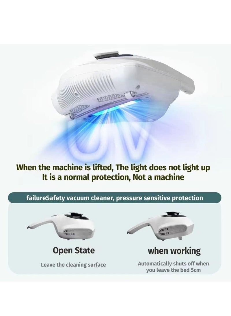 Bed Vacuum Cleaner, UV Mattress Vacuum Cleaner Handheld Vacuum Cleaner, Efficient Cleaning Super Suction Vacuum
