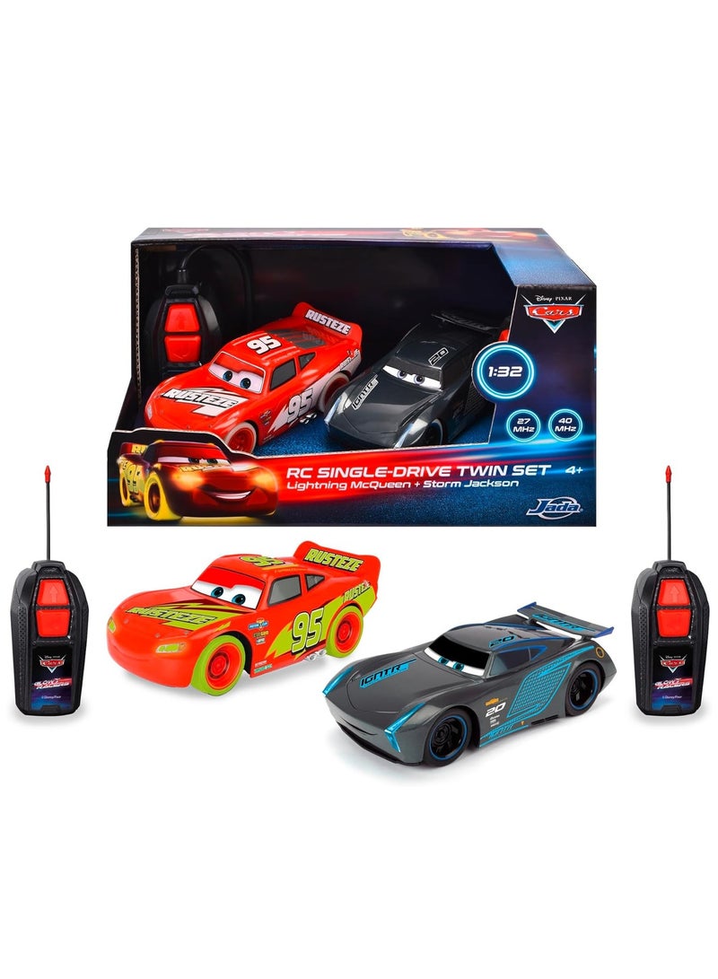 Jada Disney Cars RC Glow Racers Twin Pack 1:32