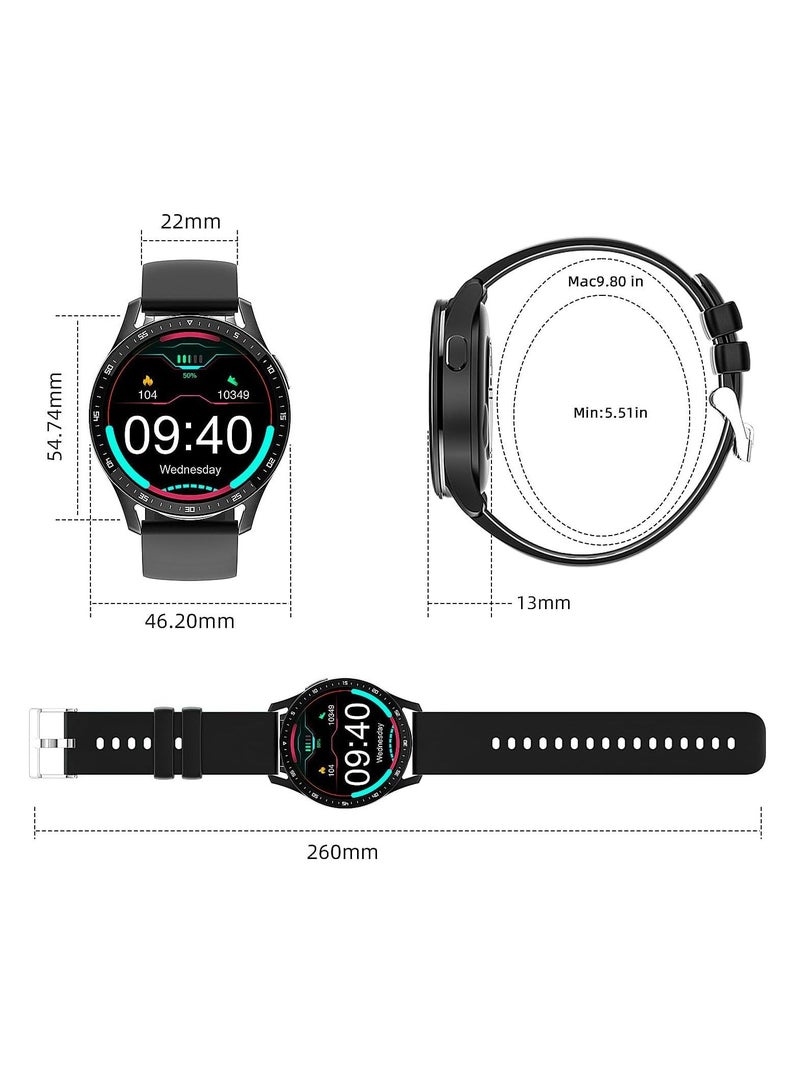 Smart Watch with Earbuds, 2 in-1 Smart Watch for iPhone Compatible, Blood Pressure Watch Pro for Men, IP X7 Waterproof Fitness Tracker MP3, Voice Recorder, Heart Rate Sleep Monitor, Long Time Standby
