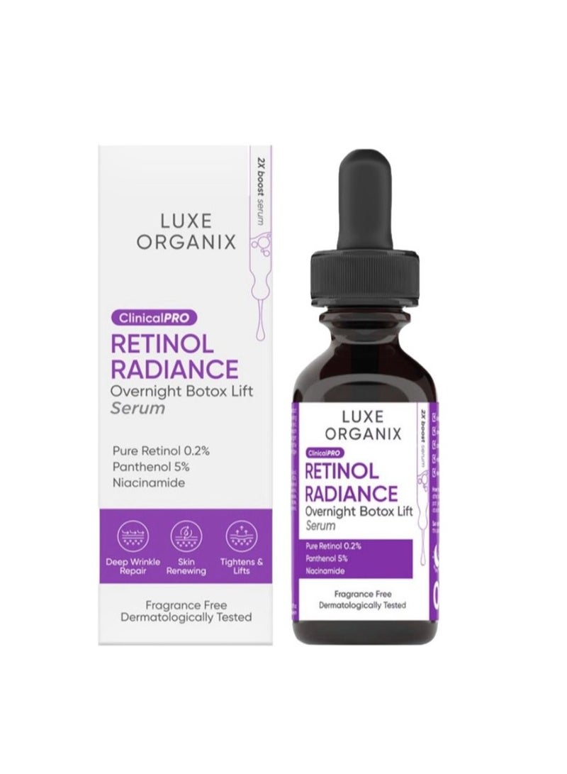 Retinol rdiance overnight botox lift serum