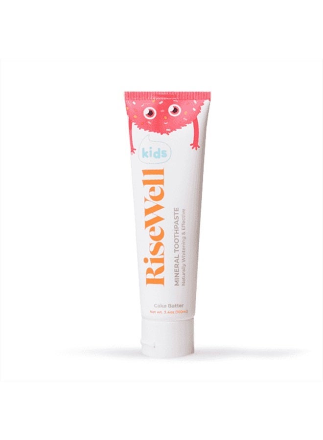 Kids Mineral Toothpaste - Kids Hydroxyapatite Toothpaste - Safe to Swallow, Fluoride & SLS Free Toothpaste for Kids - Cake Batter, 3.4 Oz