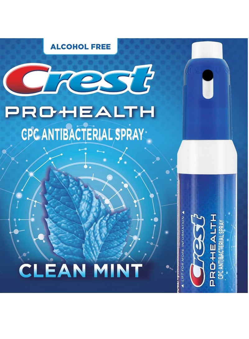 Crest Pro-Health | Portable Alcohol-Free CPC Mist with Clean Mint Flavor | Fights Odor-Causing Germs for Instant Fresh Breath - 1 Count (0.44oz) Breath Spray