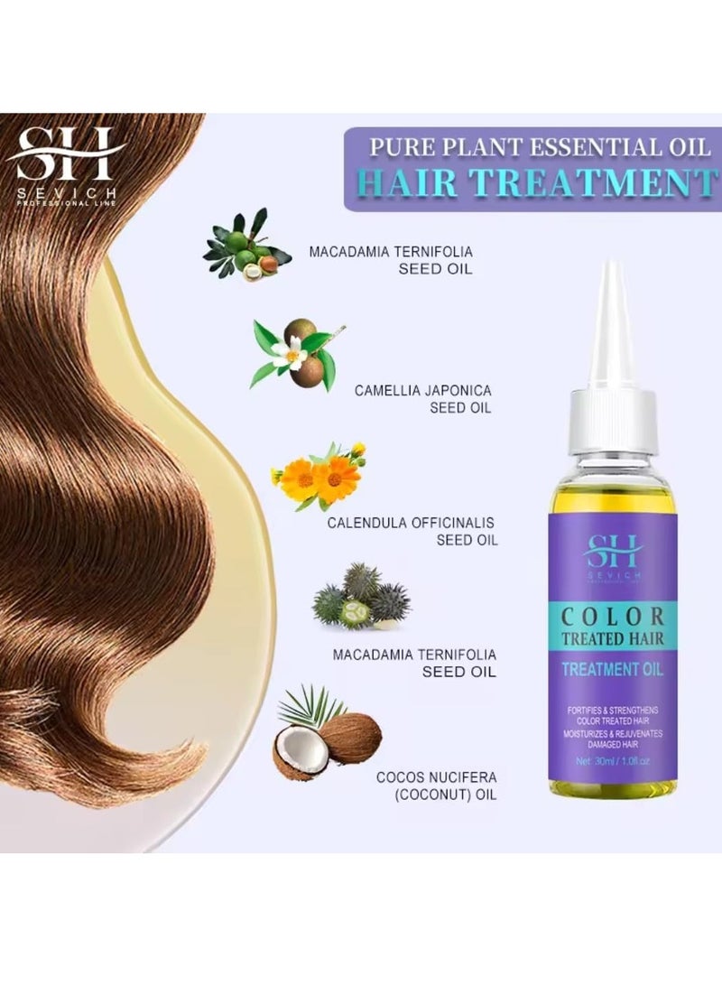 Color Treated Hair Treatment Oil Leave in Hair Oil for Color Treated Hair Fortifies and Strengthens Moisturizes and Rejuvenates Damage Hair Repair Dry and Protects hair Shine Hair Serum 30ml