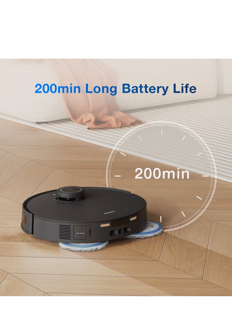 Deebot T30 Omni Robot Vacuum Cleaner With Wiping Function, TruEdge Mopping Technology, ZeroTangl Visit The Store 300 W T30PRO Black