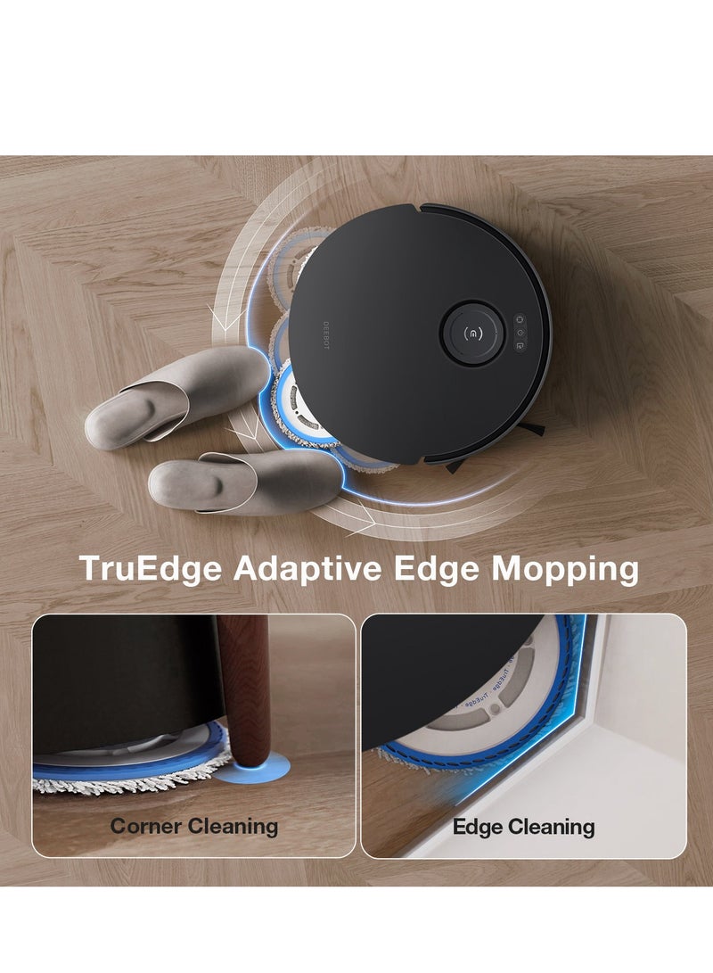 Deebot T30 Omni Robot Vacuum Cleaner With Wiping Function, TruEdge Mopping Technology, ZeroTangl Visit The Store 300 W T30PRO Black