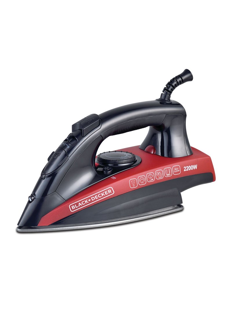 Steam Iron 220 ml 2200 W X2200-B5 Black/Red