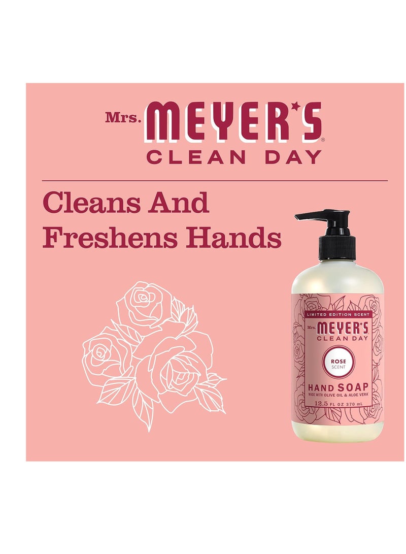 Mrs. Meyer's Clean Day Liquid Hand Soap Rose (12.5 Fl Oz (Pack of 3))