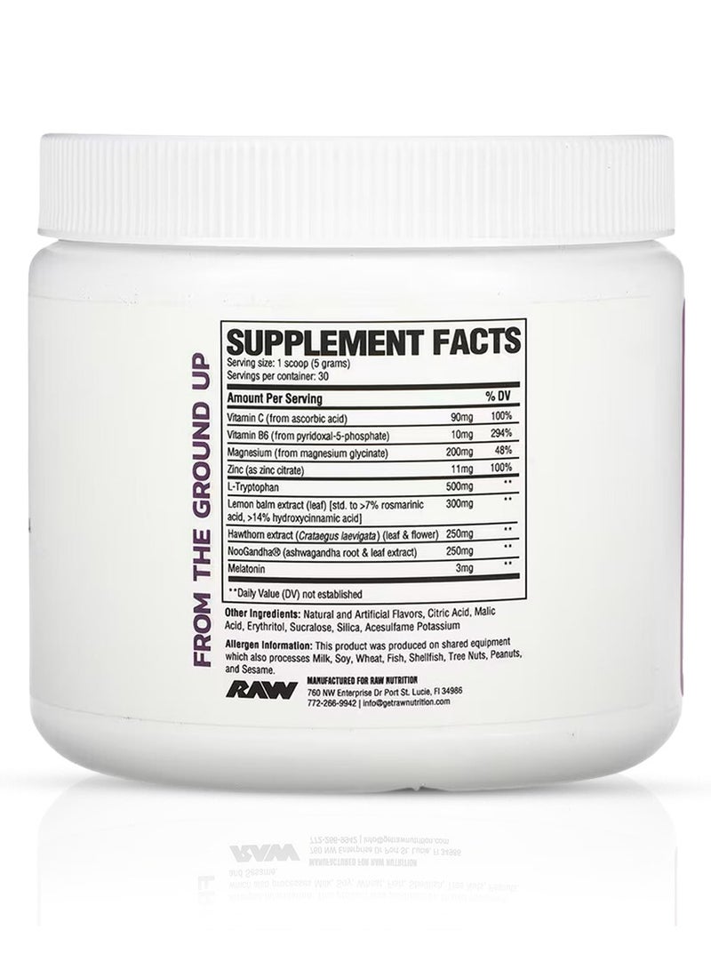 RAW Sleep Powder - Strawberry Kiwi Flavor, 30 Servings