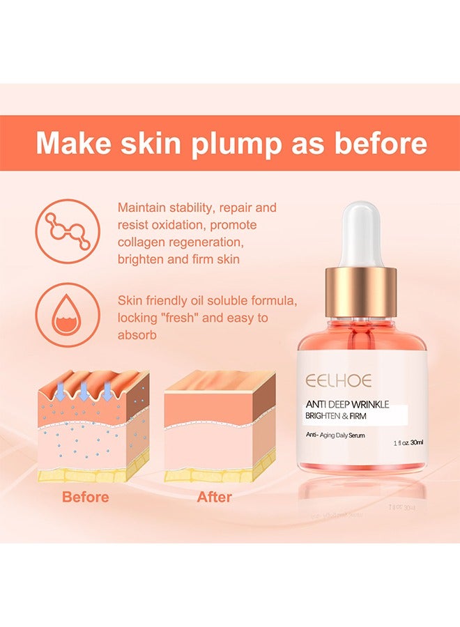 Squalane + Vitamin C Rose Oil,Has The Effect Of Moisturizing, Anti Deep Wrinkle, Brighten&Firms,Suitable For All Skin Types 30ml