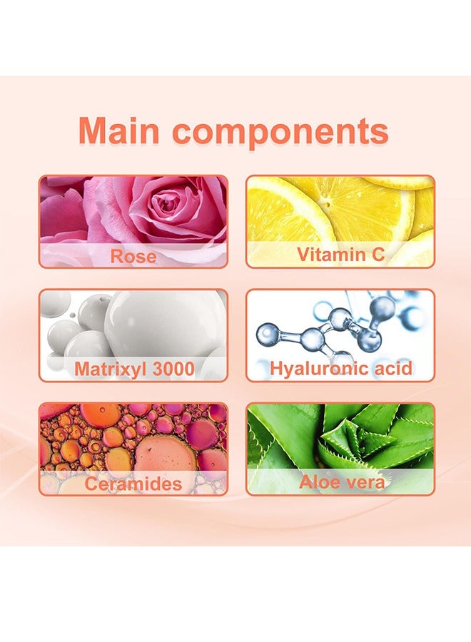 Squalane + Vitamin C Rose Oil,Has The Effect Of Moisturizing, Anti Deep Wrinkle, Brighten&Firms,Suitable For All Skin Types 30ml