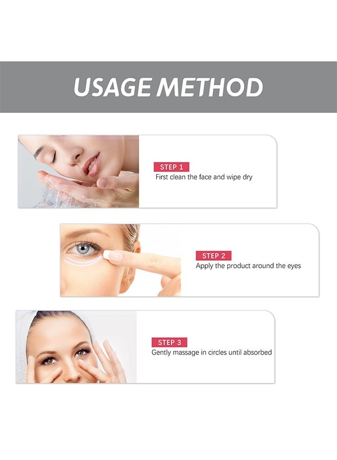 Retinols Eye Cream -for Dark Circles and Puffiness, Anti Aging Eye Cream with Hyaluronic Acid and Collagen, Under Eye Cream Dark Circles and Puffiness,Anti-aging  Reduces Wrinkles 15ml