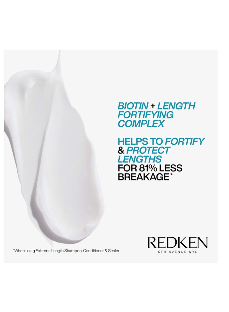 Redken Extreme Length Conditioner | Infused With Biotin and Castor Oil | For Hair Growth | Fortifies, Strengthens & Conditions Hair