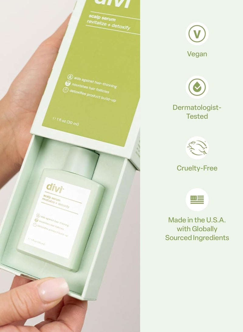 divi Scalp Serum for Thinning Hair, 30ml – Clinically Tested, Nourishing Formula with Amino Acids, Caffeine & Rosemary Oil – Promotes Healthy Scalp & Fuller-Looking Hair, Reduces Oil & Product Buildup