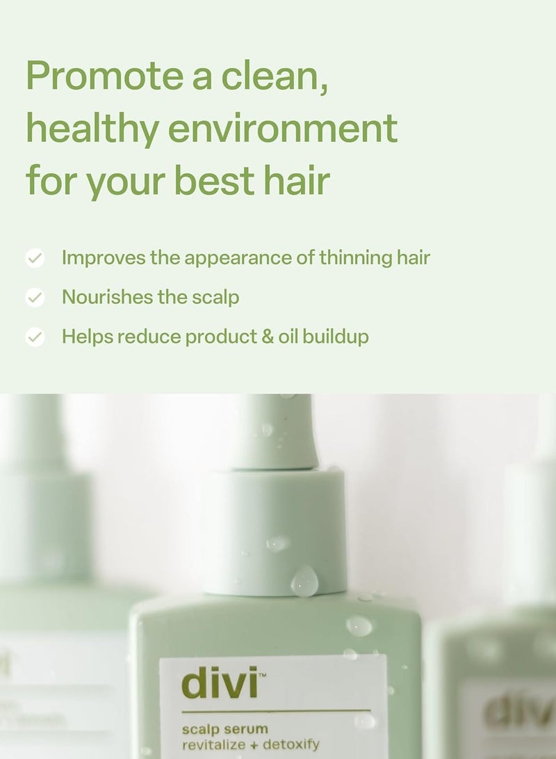 divi Scalp Serum for Thinning Hair, 30ml – Clinically Tested, Nourishing Formula with Amino Acids, Caffeine & Rosemary Oil – Promotes Healthy Scalp & Fuller-Looking Hair, Reduces Oil & Product Buildup