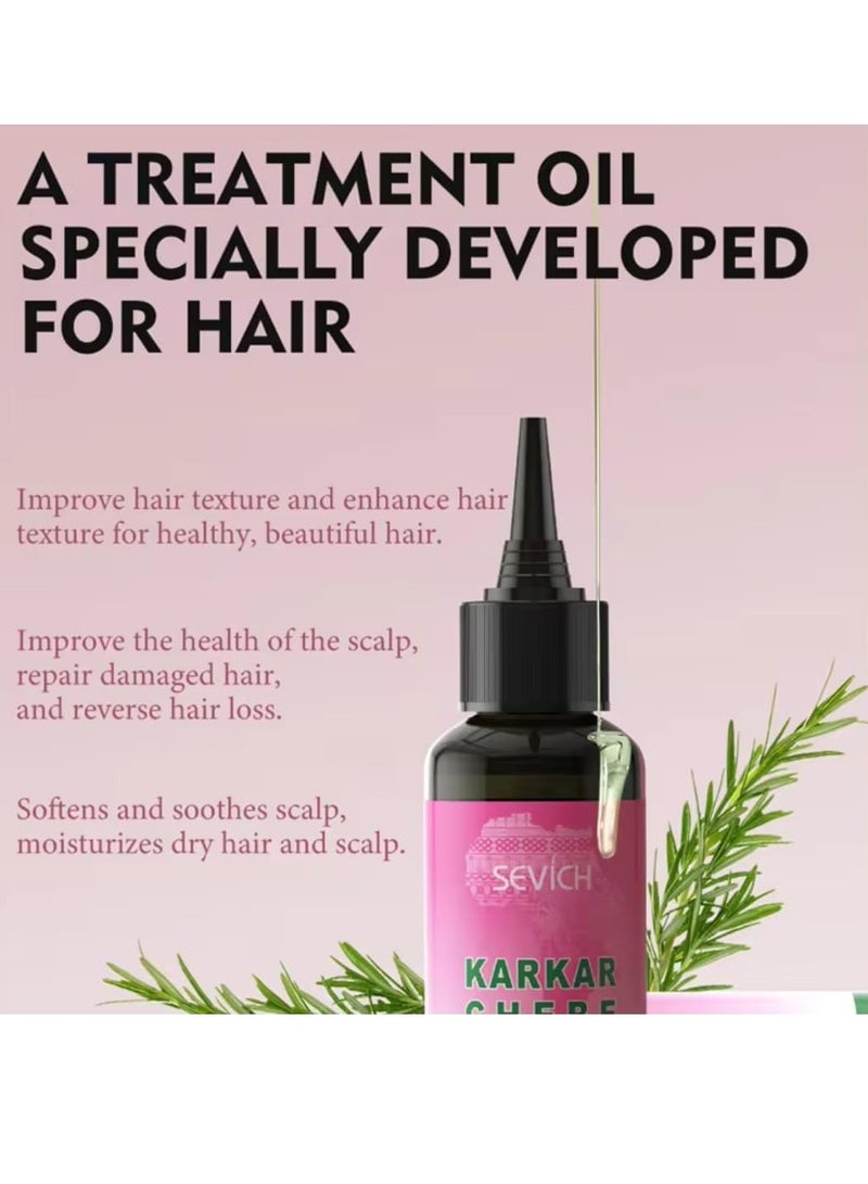 Karkar Chebe Hair Growth Oil 100% Pure and Natural Soothes Repairs Scalp for Hair Growth with Karkar and Chebe Rosemary and Castor Seed Oil Moisturize Hydrate Prevent Hair Breakage Chebe oil 40ml