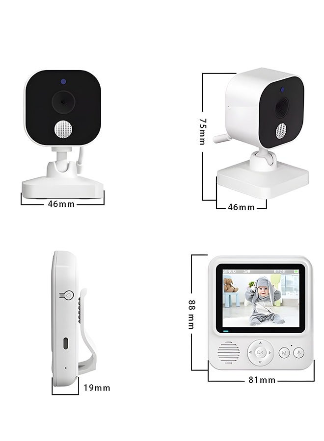 2.8 inches Wireless Baby Monitor  High Definition Security Camera With Two-Way Audio And Night Vision Functionality