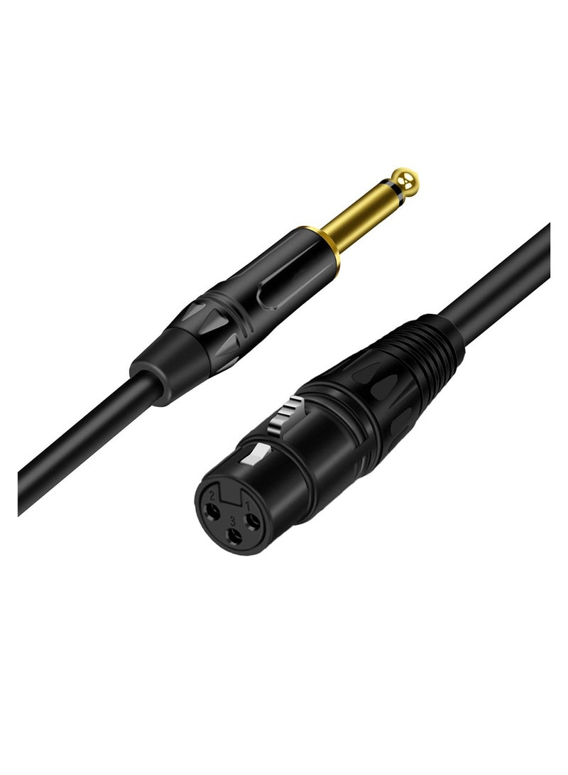 XLR to TS 6.35mm Microphone Cable Mono 6.35mm 1/4