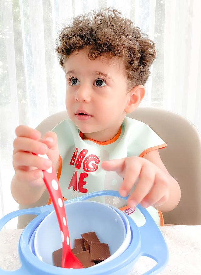 Baby Bowl for 6 Months+ - Amazing 360 Degree Rotating Spill-Proof Snack Bowl for Babies and Children - Dishwasher Safe with Snap-On Lid