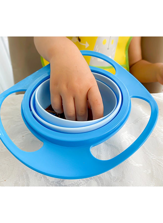 Baby Bowl for 6 Months+ - Amazing 360 Degree Rotating Spill-Proof Snack Bowl for Babies and Children - Dishwasher Safe with Snap-On Lid