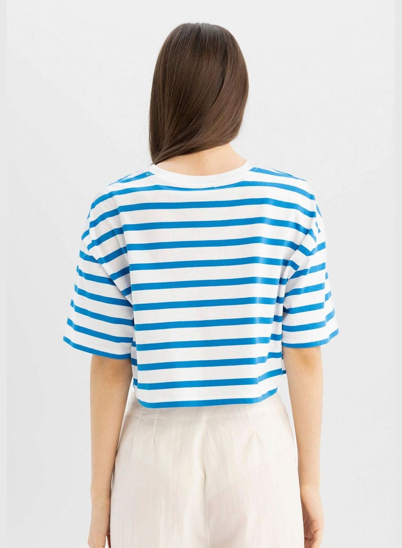 Slim Fit Striped Short Sleeve T-Shirt