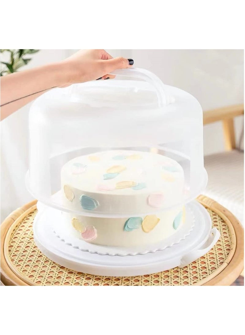 Cake Carrier Stand 8 Inch Round Holder Storage with Lid and Handle for Transport Storage Container Tray Cake Cover Stand