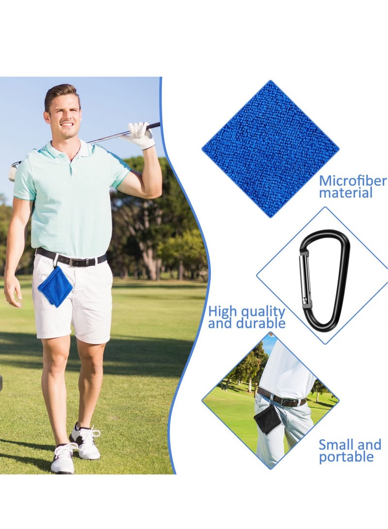 Golf Ball Towel 5.5 x 5.5 Inch Small Golf Wet and Dry Golf Towel Pocket Golf Towel with Clip Ball Towel Golf Ball Towel for Golf Course Exercise Towel