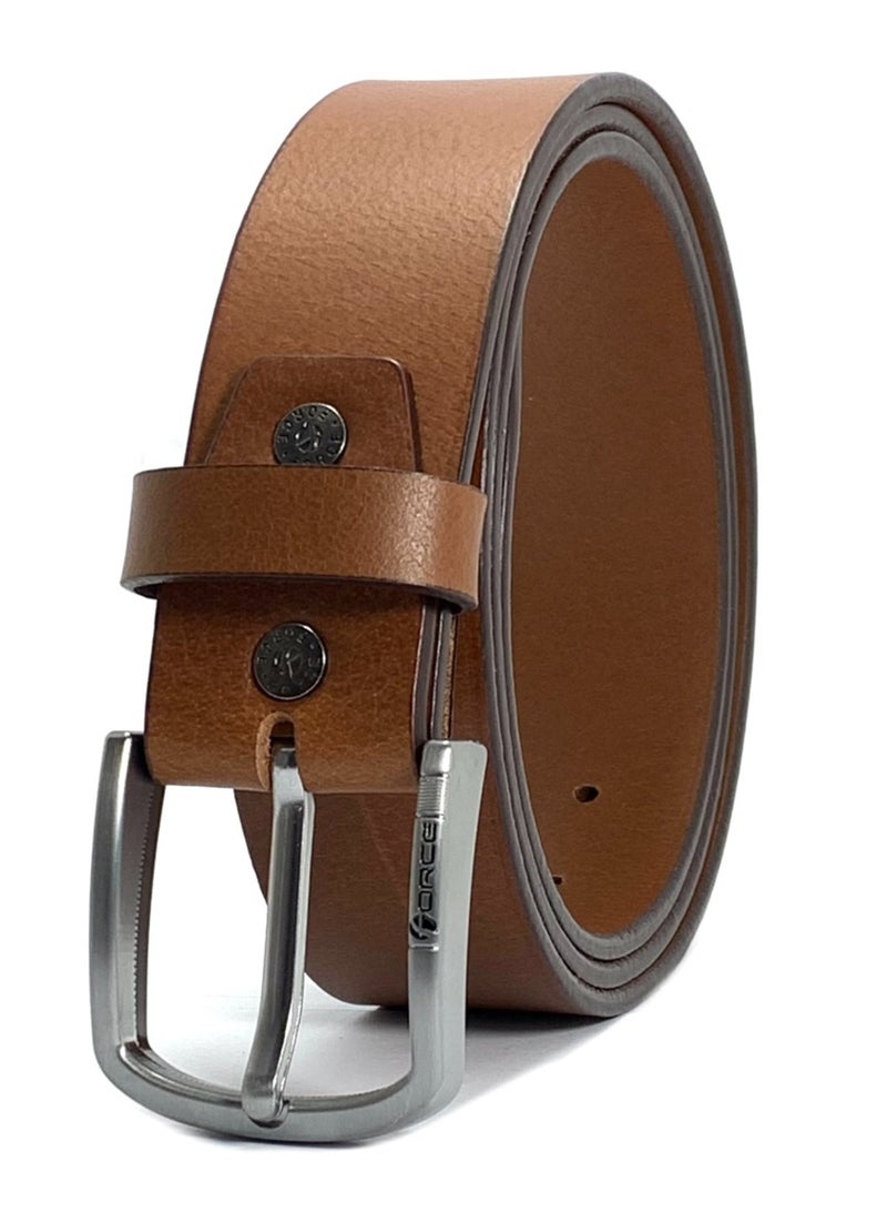 FORCE® Genuine Leather Belt Men in the GIFT BOX; Classic Jean Belt 40MM; Belts for men Casual KQ Pin Buckle