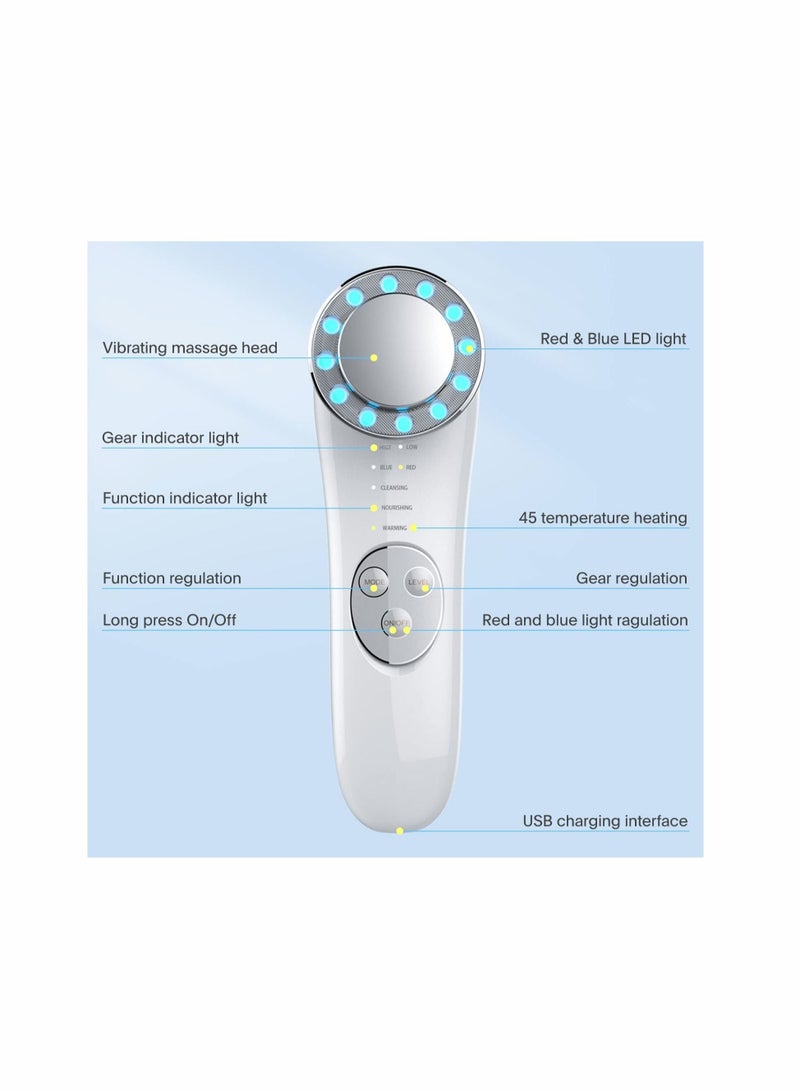Facial Massager, Skin Care Tools 7 in 1 High Frequency Facial Machine, Skin Care Galvanic Facial Machine
