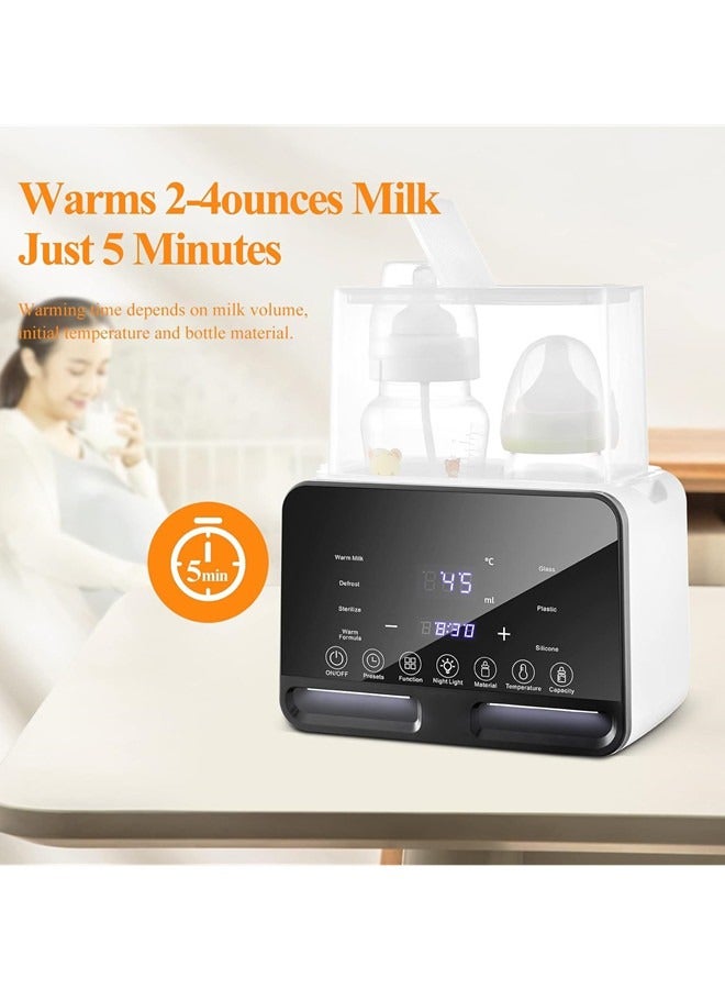 Baby Bottle Warmer, 9-in-1 Milk Warmer for Breastmilk Formula, 48H Constant Warming.